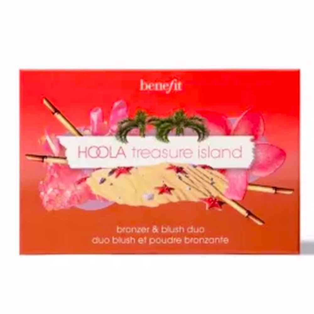 Benefit Treasurer Island Hoola Mini Bronzer & Blush Duo Toasted Strawberry Bl